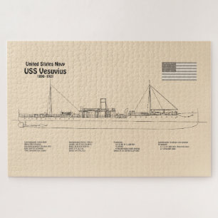 USS Vesuvius - Schiffs-Blueprint-Pläne SD