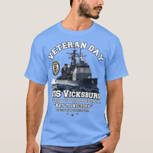 USS Vicksburg CG69 US Navy Cruiser Veterans T-Shirt