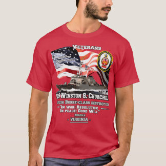 USS Winston S Churchill DDG81 Veteranen T-Shirt