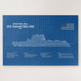 USS Zumwalt - Schiffs-Blueprint Pläne ABD