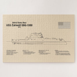 USS Zumwalt - Schiffs-Blueprint Pläne SD