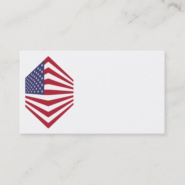USsa Flag Corner Business Cards Visitenkarte (Vorderseite)
