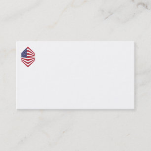 USsa Flag Corner Business Cards Visitenkarte