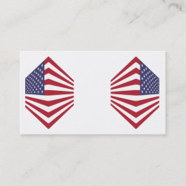 USsa Flag Corner Business Cards Visitenkarte