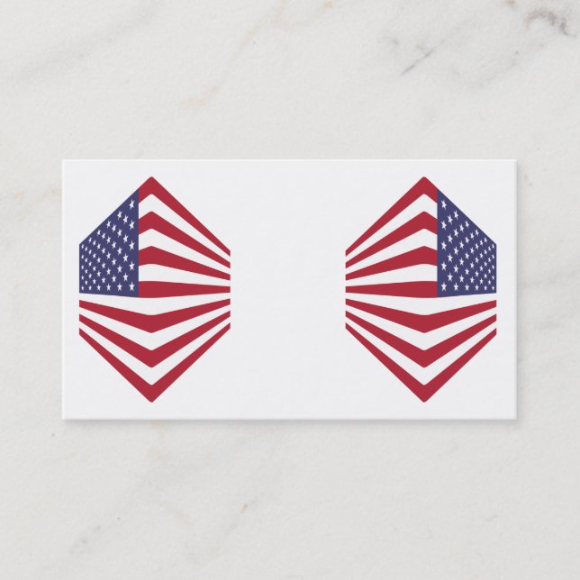 USsa Flag Corner Business Cards Visitenkarte (Vorderseite)