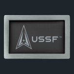 USSF | United Staaten Space Force Rechteckige Gürtelschnalle<br><div class="desc">Die United Staaten Space Force ist die Abteilung für Raumfahrt der US Air Force. Shop offiziell lizenzierte US Space Force Logo Produkte auf Zazzle! Personalisieren Sie das durch Hinzufügen Ihres Namens oder benutzerdefinierten Text!</div>