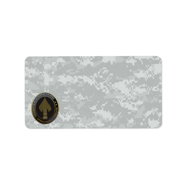 USSOCOM-Symbol Adressaufkleber (Vorne)