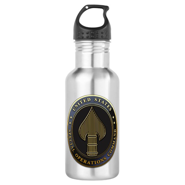 USSOCOM-Symbol Edelstahlflasche (Vorderseite)