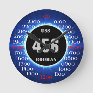 USSRodman (DD-456) Runde Wanduhr