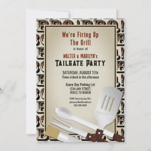 Ustensiles de barbecue modernes Invitation