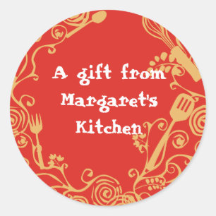 ustensiles de cuisine décoratifs étiquettes cadeau