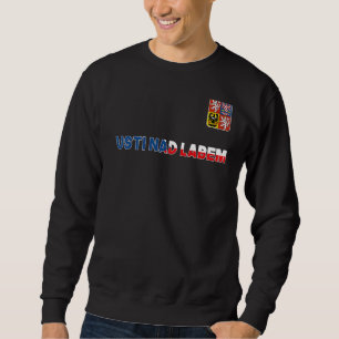 Usti Nad Labem Tschechien Herzenflaggenarmarm Sweatshirt