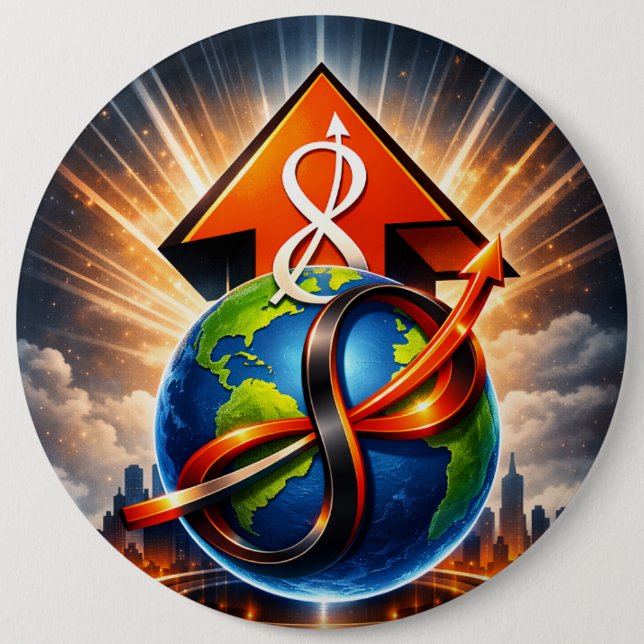 USTP Global Infinity Ascent Futurist Button (Vorderseite)