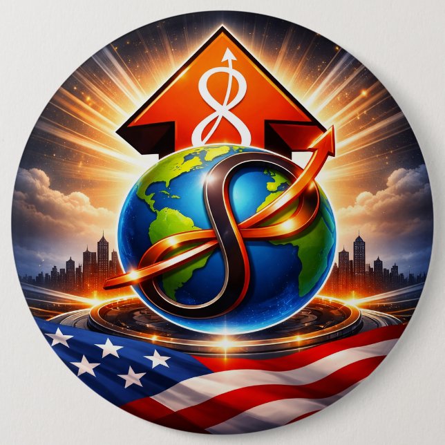 USTP Global Infinity Ascent Patriotische Taste Button (Vorderseite)