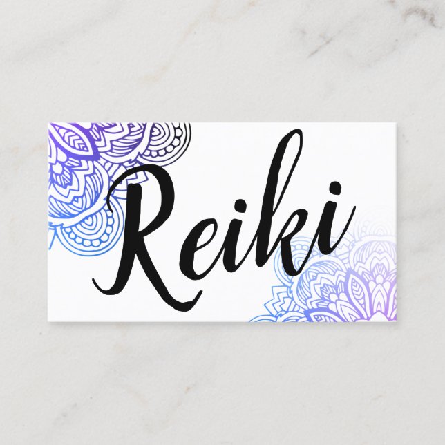 Usui Reiki Practitioner/Instructor Business Card Visitenkarte (Vorderseite)
