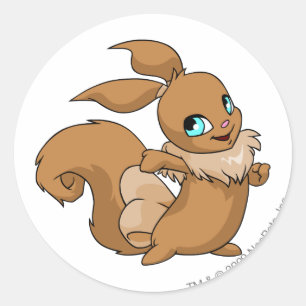 Usul Brown Runder Aufkleber