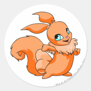 Usul Orange Runder Aufkleber