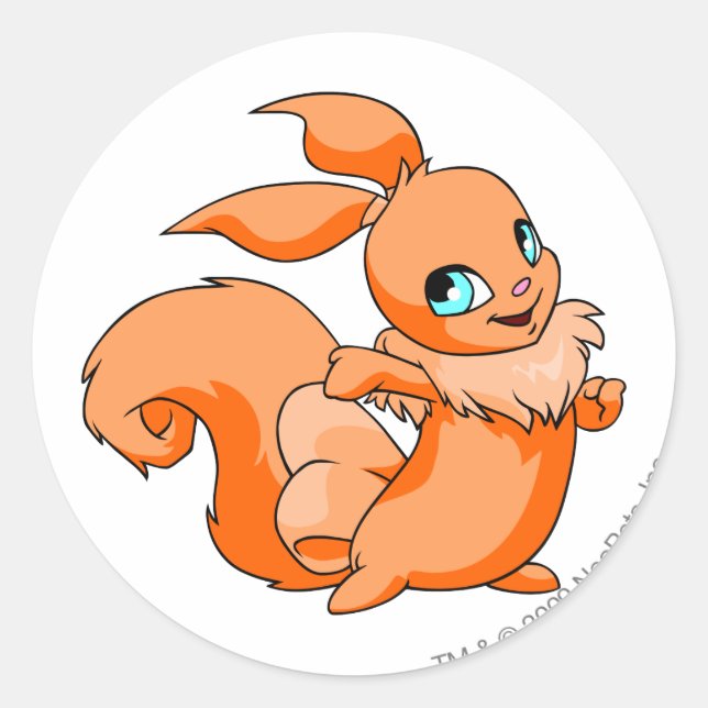 Usul Orange Runder Aufkleber (Vorderseite)