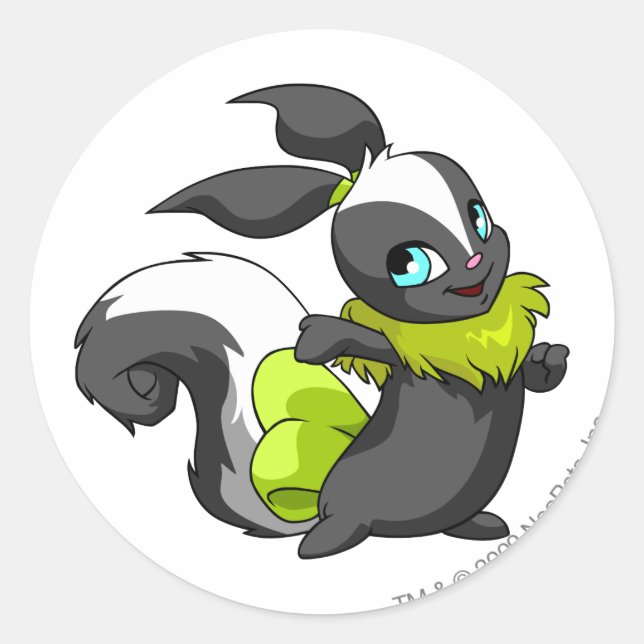 Usul Skunk Runder Aufkleber (Vorderseite)