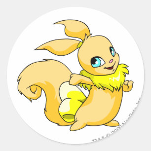 Usul Yellow Runder Aufkleber