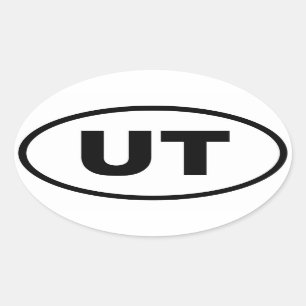 UT Utah Ovaler Aufkleber
