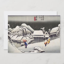 Utagawa Hiroshige - Abend Snow bei Kanbara