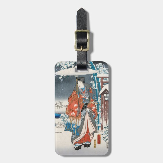 Utagawa Hiroshige - Geschichte von Genji, Elegante Gepäckanhänger (Vorderseite vertikal)