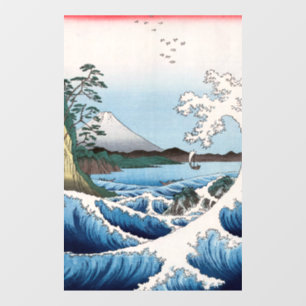 Utagawa Hiroshige - Meer vor Satta, Provinz Suruga Fensteraufkleber
