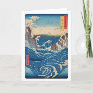 Utagawa Hiroshige - Naruto-Strudel, Provinz Awa Karte
