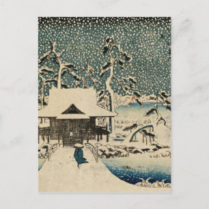 Utagawa Hiroshige-Schneeszene Postkarte