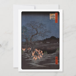 Utagawa Hiroshige - Silvester Foxfire Dankeskarte