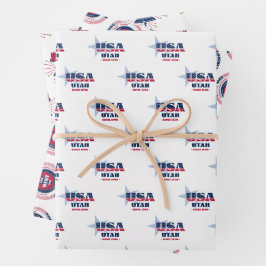 Utah, 50 Staaten, Liberty Bell Geschenkpapier Set