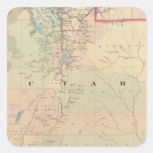 Utah 5 quadratischer aufkleber
