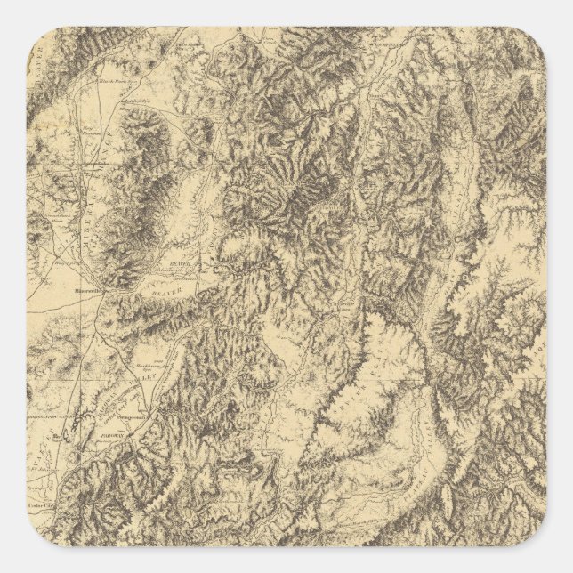Utah 7 quadratischer aufkleber (Vorderseite)