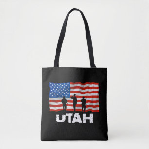 Utah, American Flag Tote Bag Tasche