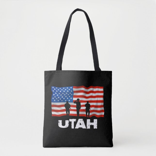 Utah, American Flag Tote Bag Tasche (Vorderseite)