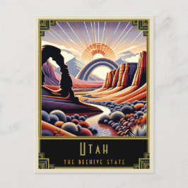 Utah | Art Deco Postkarte