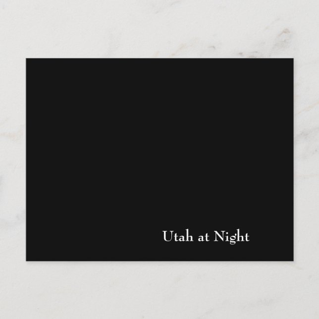 Utah at Night Postkarte (Vorderseite)