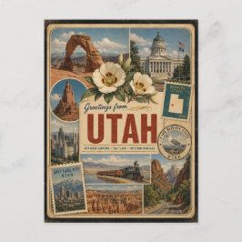 Utah Authentische Vintage-Style-Postkarte Postkarte