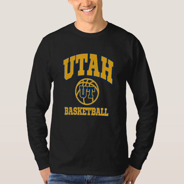 Utah Basketball Fan Jersey Style Sporty Design Sta T-Shirt (Vorderseite)