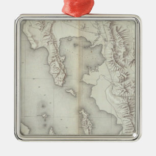 Utah-Becken topographisch Silbernes Ornament