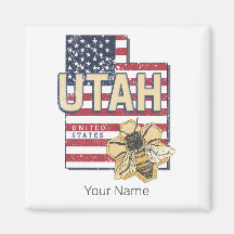 Utah Bee United Staaten Retro Map Vintag USA
