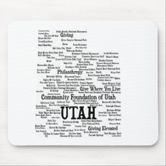 UTAH Custom Word Cloud Mousepad - Schwarzer Text