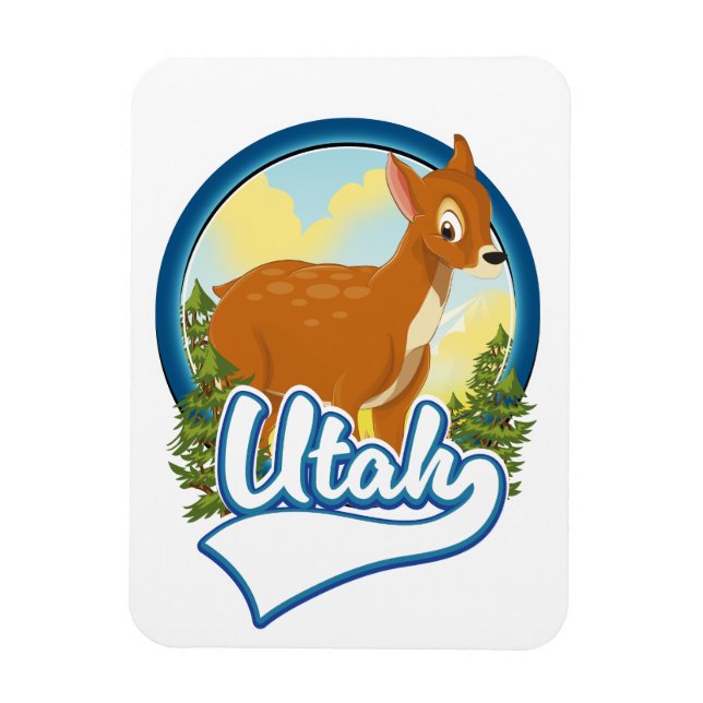 Utah Deer Travel Logo Magnet (Vertikal)