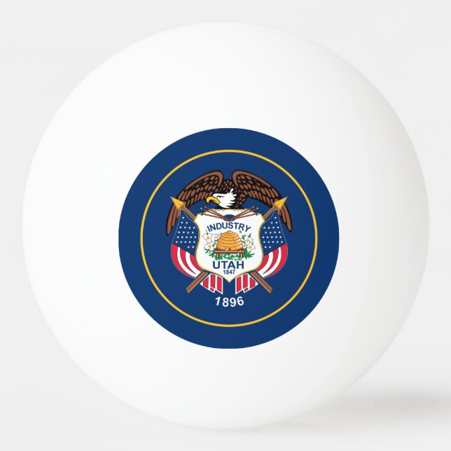 Utah: Der beehive Staat US-Flagge, Industrie Tischtennisball (Vorderseite)