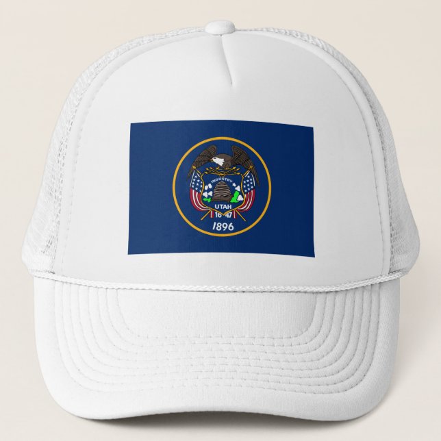 Utah: Der beehive Staat US-Flagge, Industrie Truckerkappe (Vorderseite)