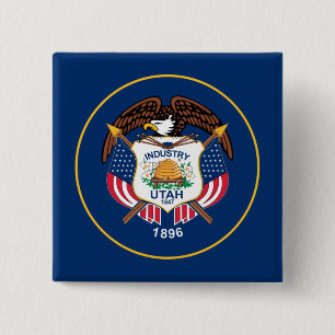 Utah: Der Bienenstock-Staat US-Flagge, Industrie Button