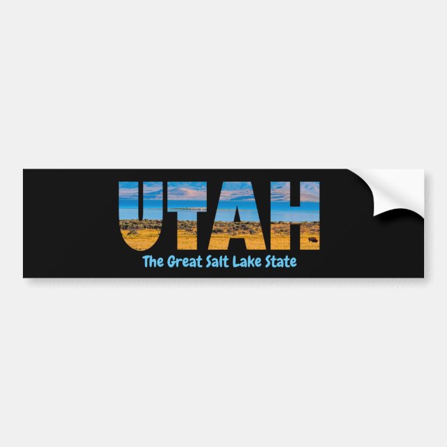 Utah Der große Salzsee Staat Autoaufkleber (Vorne)