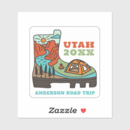 Utah Family Vacation, Road Trip, RV Camping Aufkleber