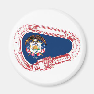 Utah Flag Klettersteig Carabiner Magnet